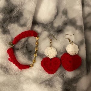 Bundle of earrings and bracelet